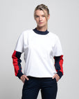 Boston Cropped Sweatshirt - RED DRAGON SNOW/STRATOS - Colorchain