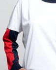 Boston Cropped Sweatshirt - SNOW RED DRAGON/STRATOS - Colorchain