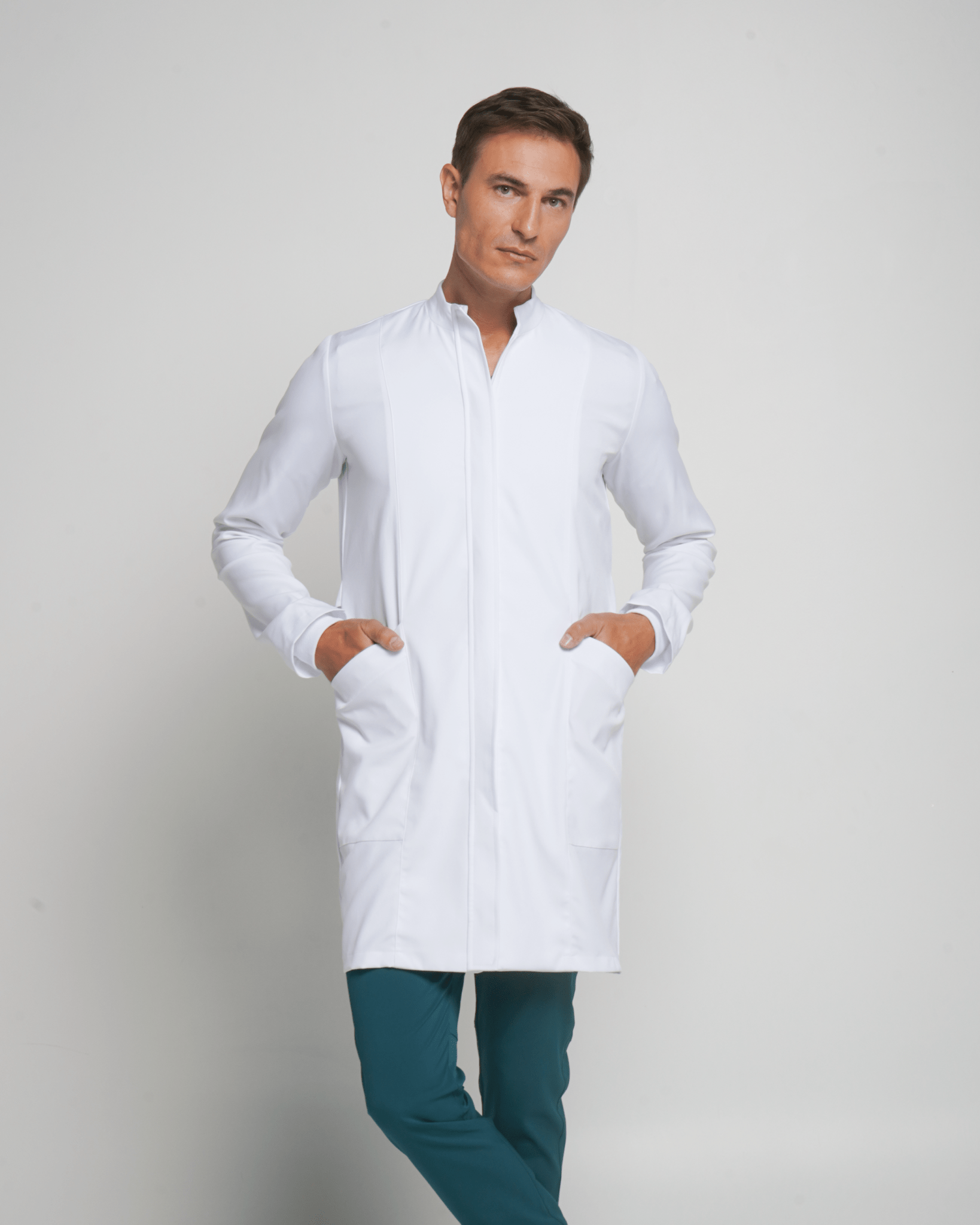 San Francisco White Coat - Men - SNOW - Colorchain
