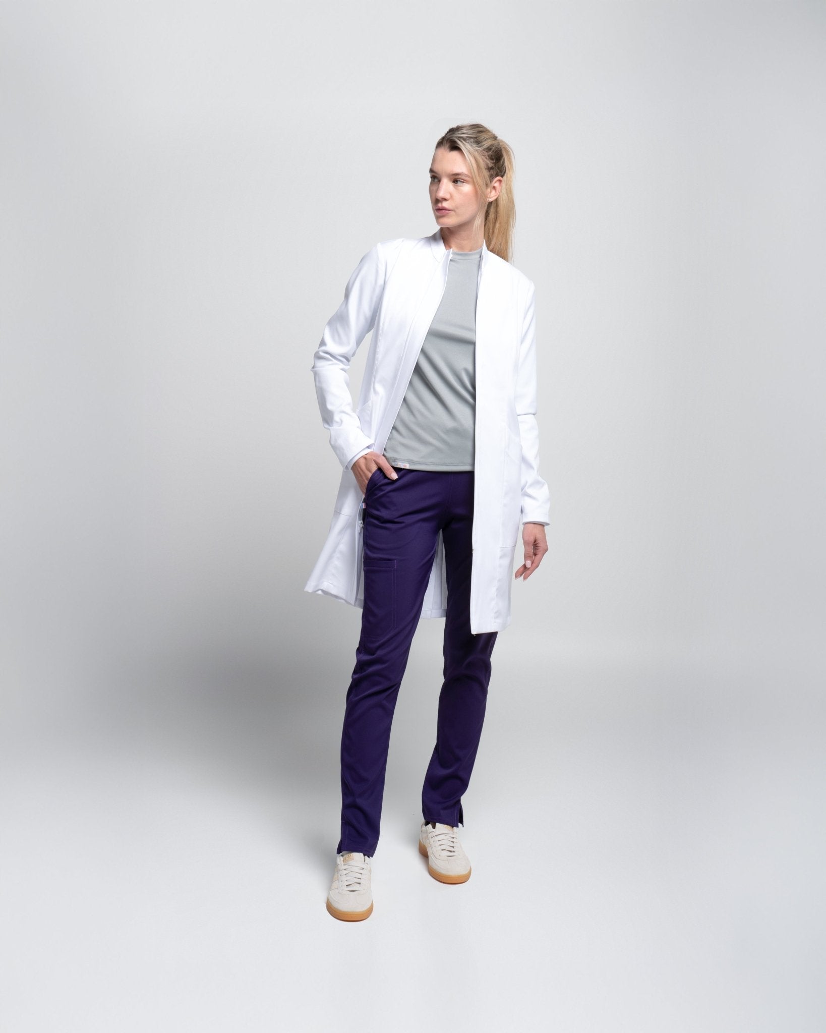 San Francisco White Coat - Women - SNOW - Colorchain