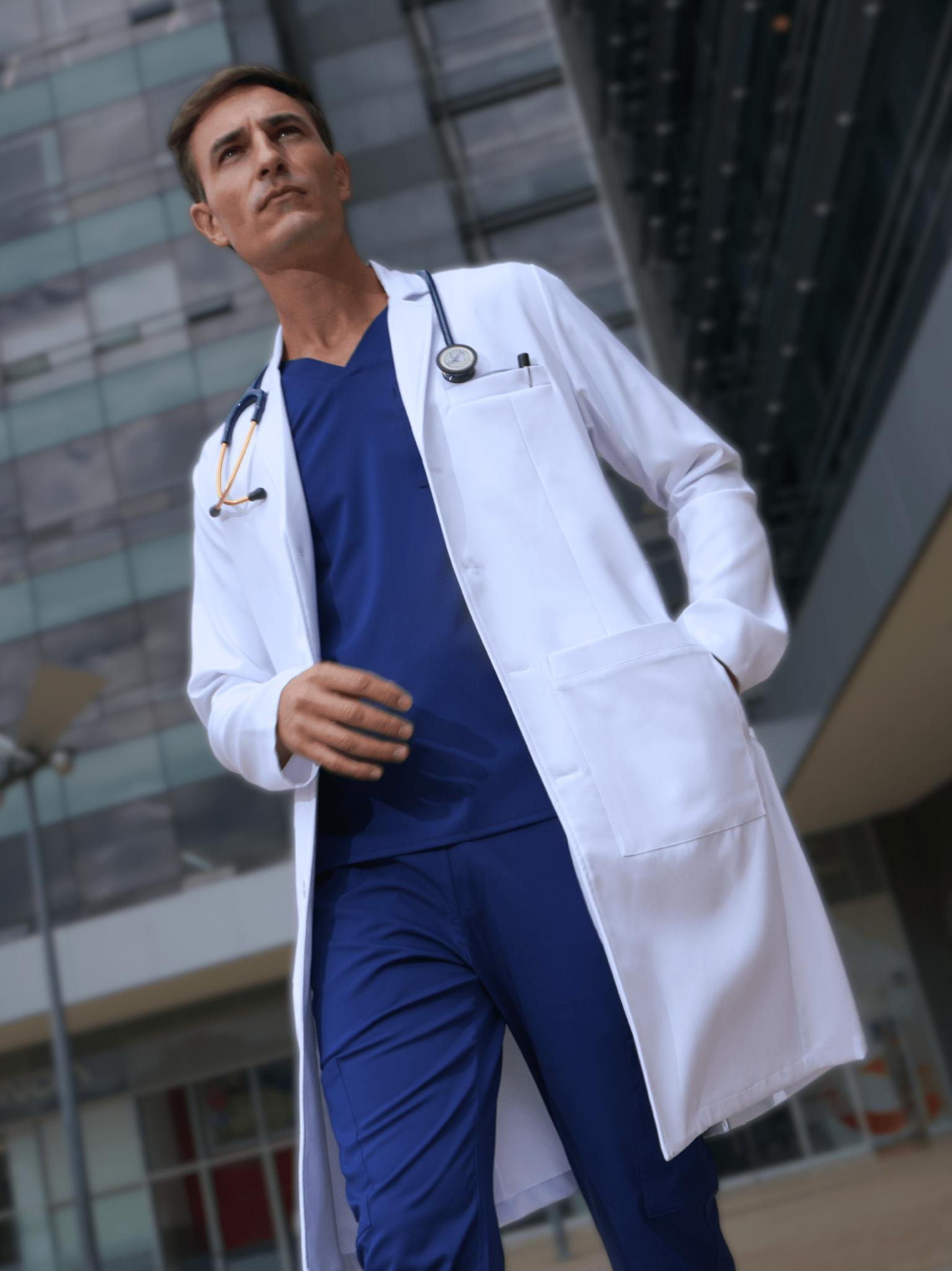 Morgan White Coat - BLACK - Colorchain